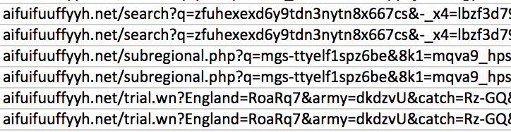 Angler Activity from Registered Domains